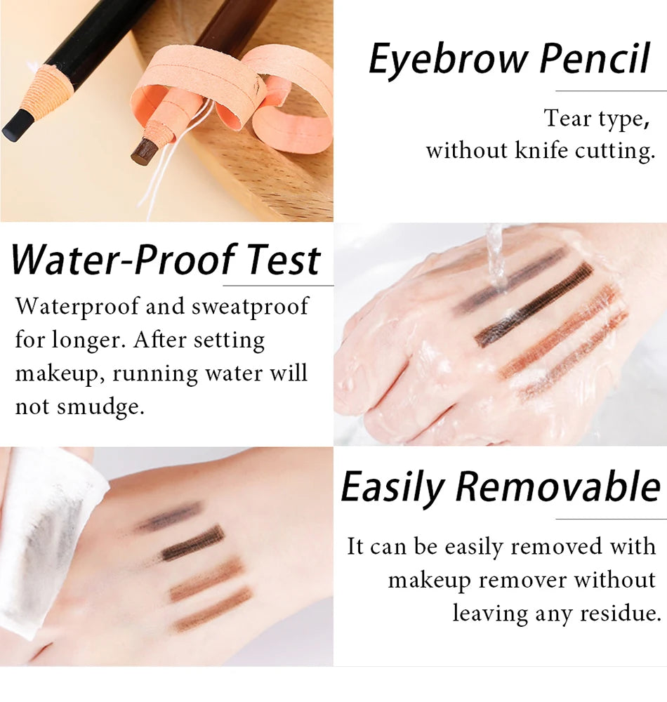 5pcs Eeyebrow Pencil Tattoo Microblading Eyebrow Enhancers Waterproof Permanent Makeup Eye Brow Pen Marker Art Tint Cosmetic