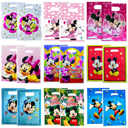 Disney Mickey Minnie Mouse Handle Gift Bags Birthday Party Decoration Thanks Gift Bag Minnie Mouse Girls Gift Candy Box