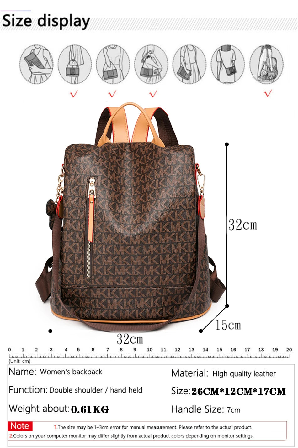 Mochila da moda para mulheres PVC impermeável bolsa de ombro mochila feminina casual antirroubo mochila de compras viagem menina mochilas escolares