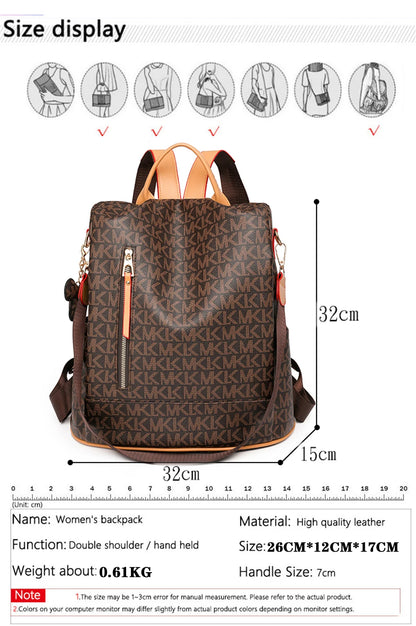 Mochila da moda para mulheres PVC impermeável bolsa de ombro mochila feminina casual antirroubo mochila de compras viagem menina mochilas escolares