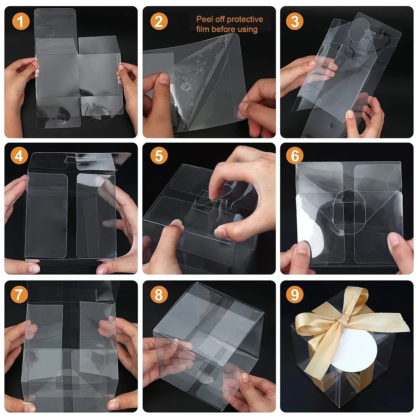 50PCs Mini Clear Gift Boxes Transparent