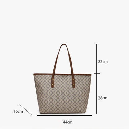 Bolsa de ombro de grande capacidade Bolsa de couro PU feminina para deslocamento e uso casual Bolsa versátil