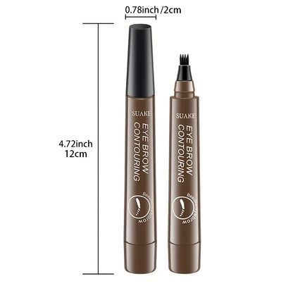 4 Split Head Waterproof Eyebrow Pencil Sweat Proof Liquid Eyebrow Pen Makeup Natural Looking Long Lasting Professional Cosmetic