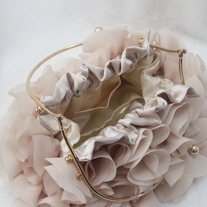 Luxury Satin Floral Bride Party Evening Bag Women Wedding Purses and Handbags Small