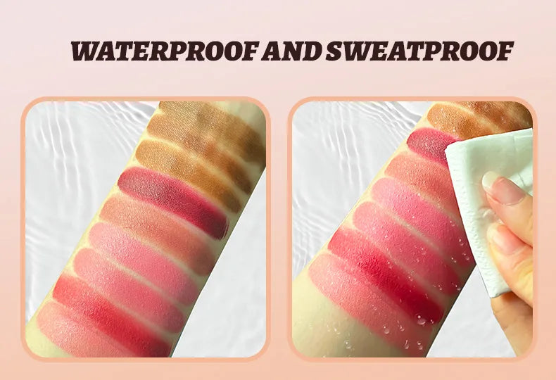 Paleta de blush cremoso de 16 cores, blush fosco, creme de cobertura, blush cremoso de longa duração, corretivo, paleta de maquiagem tudo em um