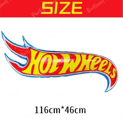 6Pcs Hot wheels Party Balloons Set Hot Race Car Foil Balloon Baby Shower Birthday Party Decorations Kids Classic Toys Air Gifts