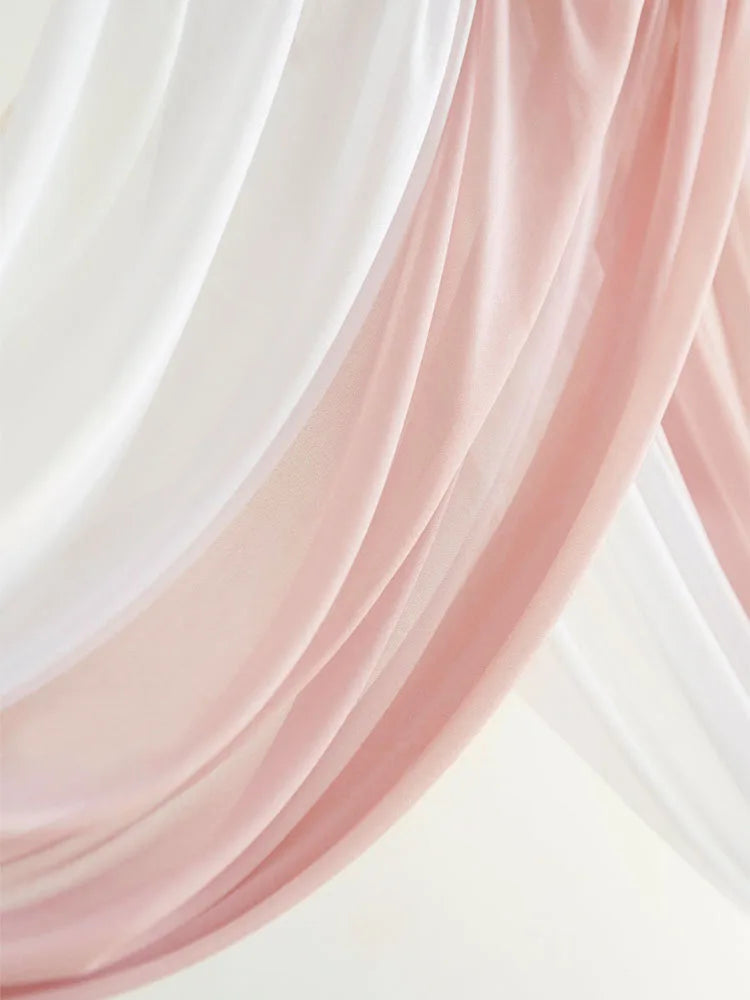 6 -10 Meters Wedding Arch Drape Fabric Sheer Chiffon Tulle Curtain Drapping Backdrop Party Supplies Drapery Ceremony Decoration