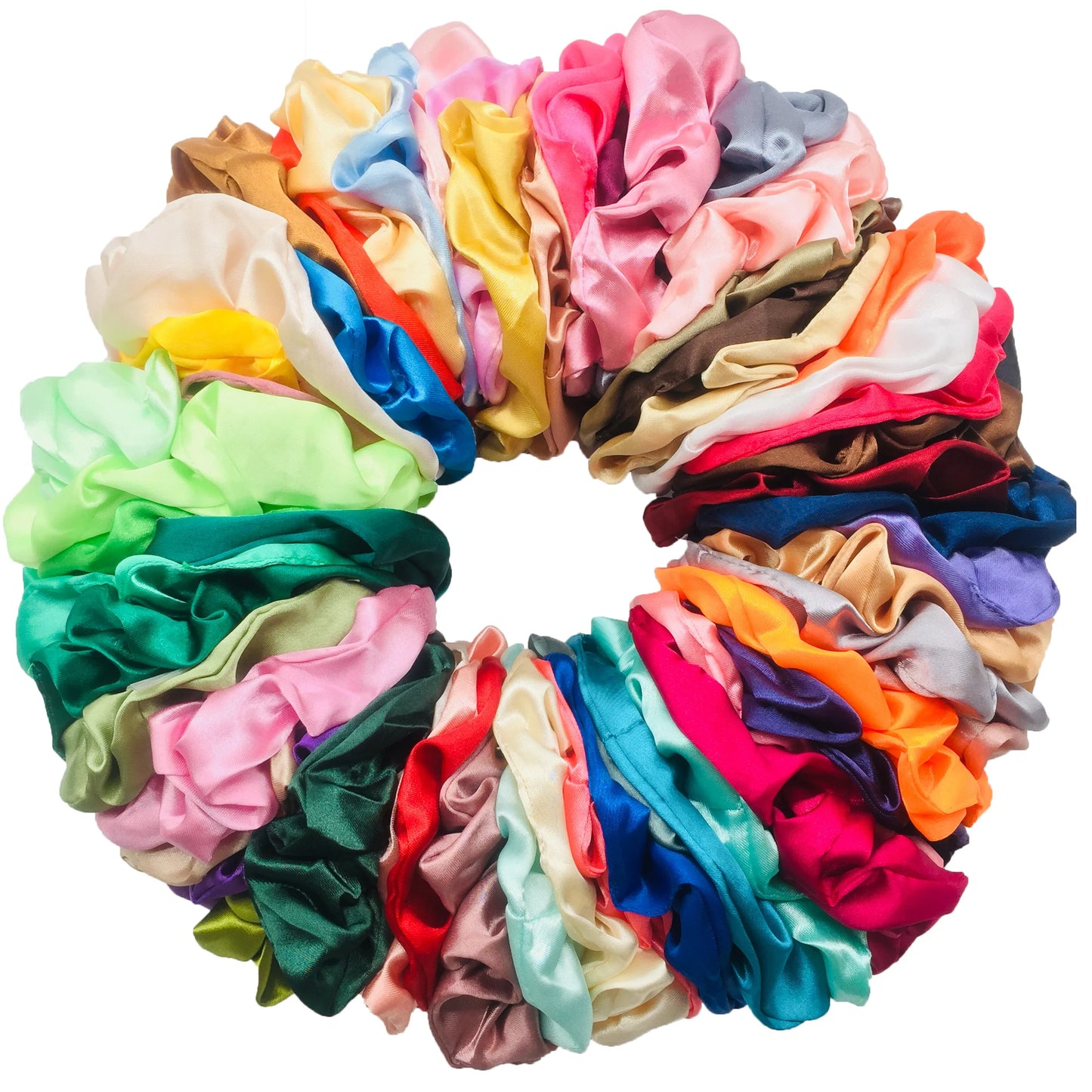 10/20/25pcs Satin Scrunchies Girls Elastic Hair Band Ponytail Holder Ties Rubber Bands Fashion Women Accessories Solid Scrunchy