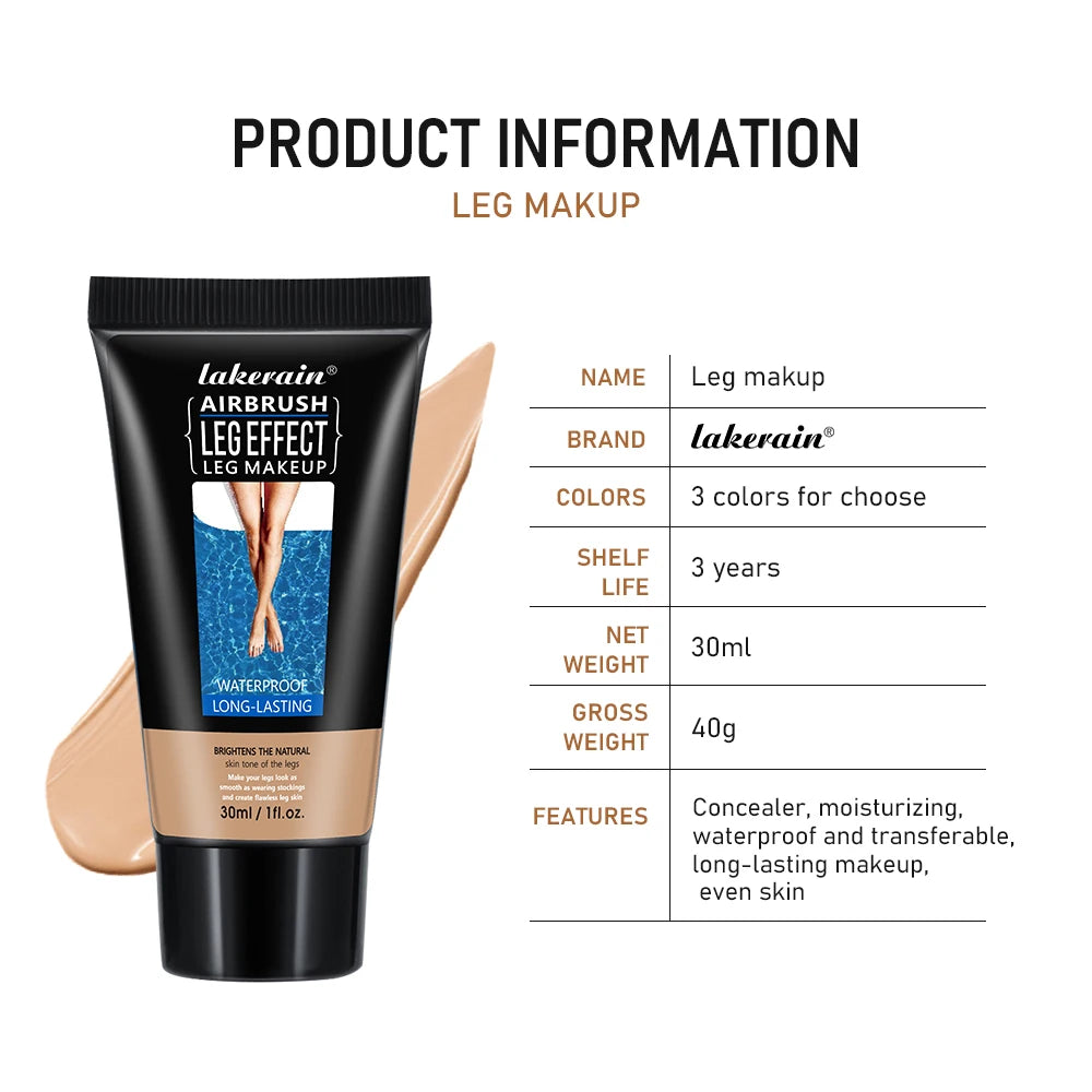 30g Leg Makeup Moisturizing Liquid Body Foundation Fake Lotion Even Skin Skin Tanning Tone Care Tan Cream Body