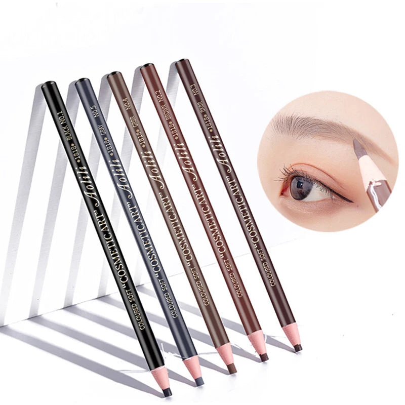 Tear Off Pull Line Eyebrow Pencil Natural Color Rendering Sweat Proof Smudge Proof Eyebro Eyeliner Pencil Korean Makeup Product