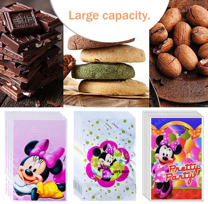 Disney Minnie Mouse Gift Bag Theme Birthday Party Decoration Candy Box Packaging Biscuit Storage Supplies Decorative Backpack