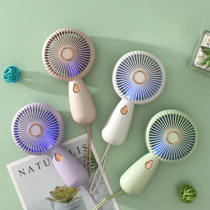 Mini Handheld Small Fan Portable Portable Silent Office Desk Student On Dormitory Charging Outdoor Hand Holding Fan Small