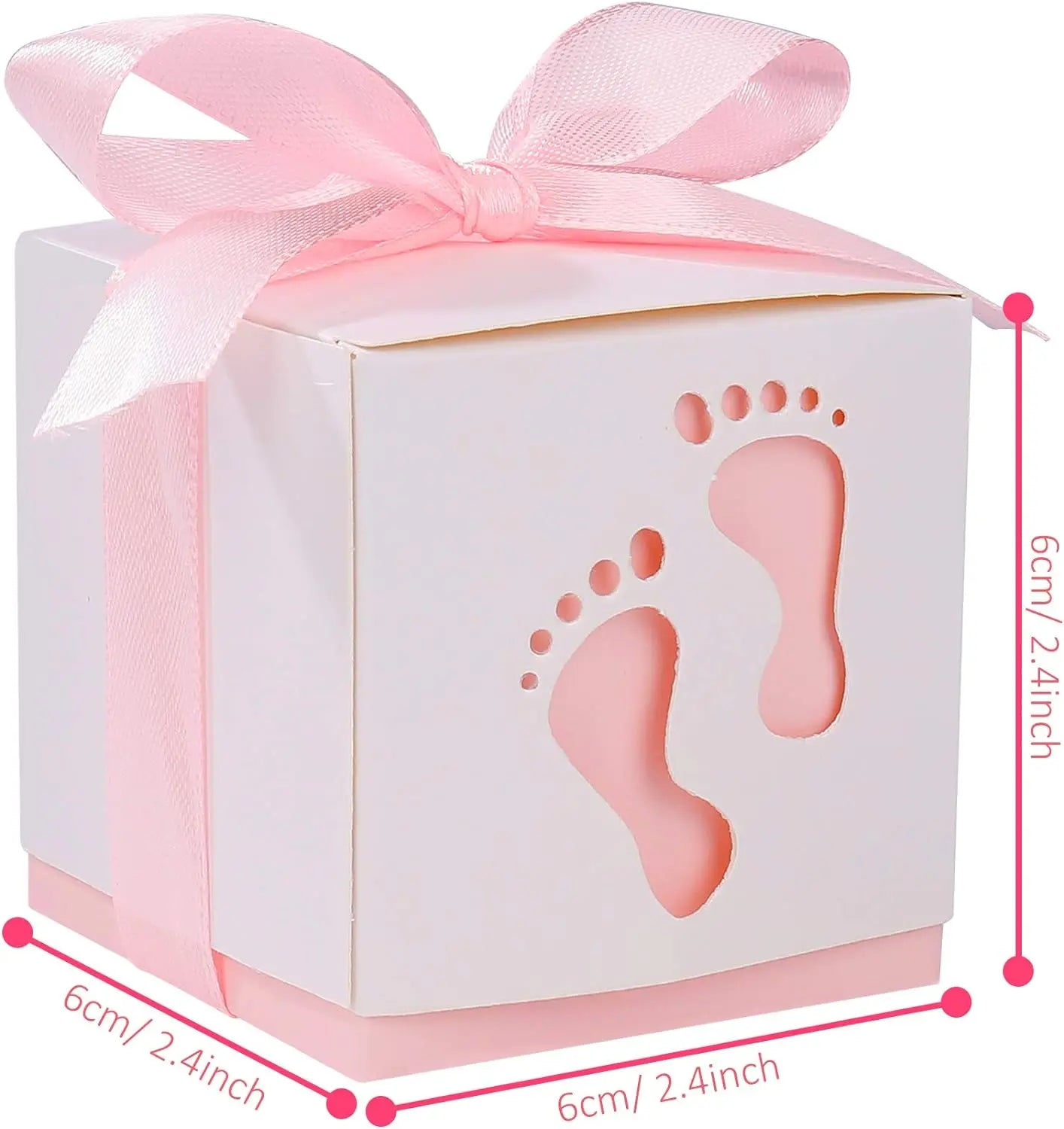 12pcs European baby footprints wedding candy packaging