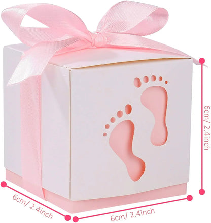 12pcs European baby footprints wedding candy packaging