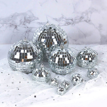 3-20cm Mirror Disco Balls Party Shining Ball Christmas Decoration Laser Reflective Glass Disco Ball Xmas Tree Home Ornaments