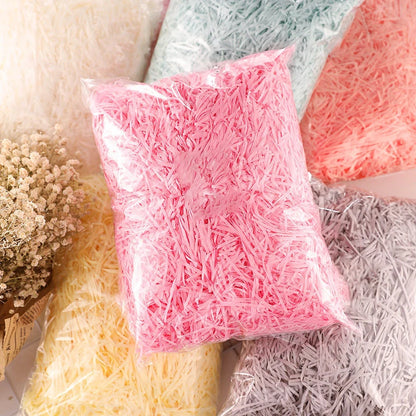 Colorful Shredded Crinkle Lafite Paper Raffia DIY Wedding Party Candy Gift Box Filler Packaging Holiday Home Decorations