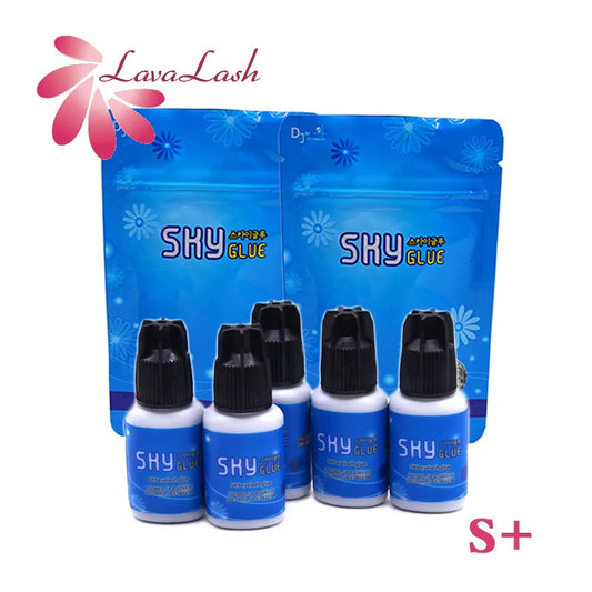 5 Bottles Sky Glue S Plus Type Black Cap Original Korea Adhesive For Eyelash Extensions 5ml Beauty Shop Lasting Makeups Tools