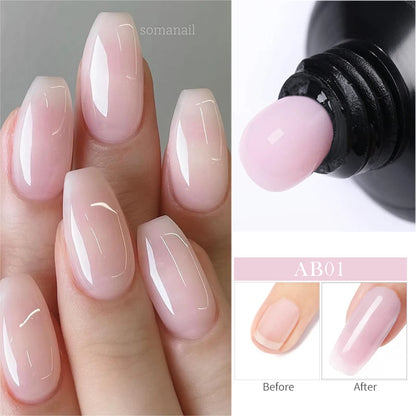 BORN PRETTY Acrylic Gel For Nail Extension Milky White Quick Building Soak Off UV Extend Gel Nail Art Gel Semi-Permanent Varnish