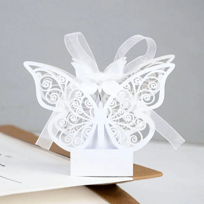 10/20pcs Butterfly Chocolate Candy Box Wedding Gifts for Guests Kids Birthday Party Decoration Supplies Baby Shower Gift Bags