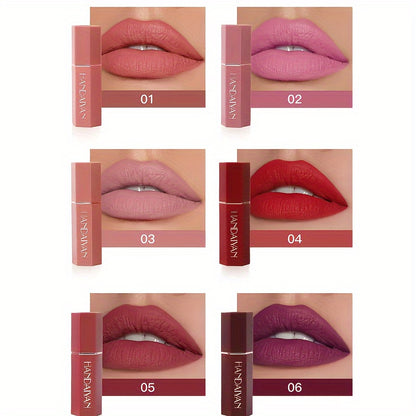 6 Pcs Brown Nude Pink Purple Red Lipstick Matte Sets, Light to Dark Velvet Lipstick for Women Long Lasting Waterproof 24 Hours Lip Stick Lip Stain Makeup Gift Sets, labiales mate 24 horas originales for Halloween